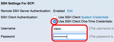 Cisco backup SSH SCP